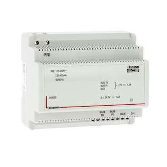 Alimentation et adaptateur vidéo pour portier 110V à 240V 27V 1,2A - 8 modules|Bticino-TICBT346050