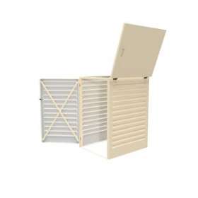 Abri conteneur de 360L - Module initial pour 1 poubelle - Crème|Atole-AOEMAC360CR