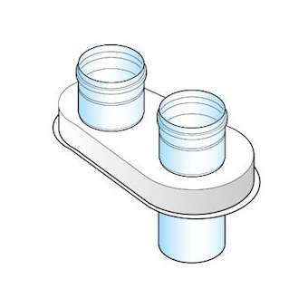 Adaptateur bi-flux D 100/150 sur 2 x 100 mm (Innovens Pro)|De Dietrich-DDQS101626