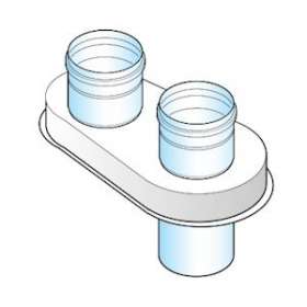 Adaptateur bi-flux D 100/150 sur 2 x 100 mm (Innovens Pro)|De Dietrich-DDQS101626