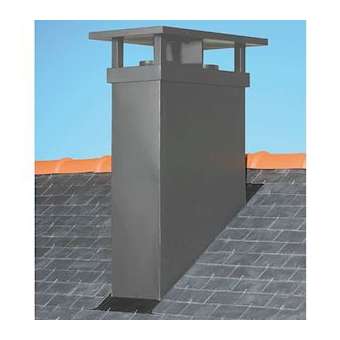 Sortie de toit Double conduit rectangulaire pour conduit Inox-Galva|Poujoulat-PJT0523000382