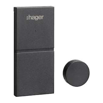 Détecteur d'ouverture miniature anthracite|Hager-HAGRLA017X