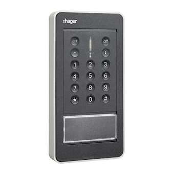 Clavier extérieur avec lecteur de badge|Hager-HAGRLF103F