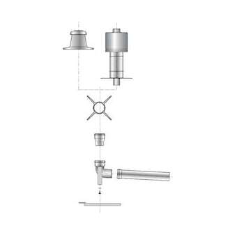 Kit de raccordement PPS cheminée D 80 mm|De Dietrich-DDQ84887717