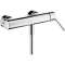 Mitigeur douche avec poignée levier aspect acier inox
