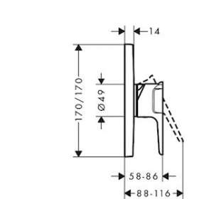 Set de finition pour mitigeur douche encastré bronze poli|Hansgrohe-HA336655130