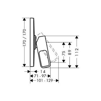Set de finition pour mitigeur douche encastré nickel poli|Hansgrohe-HA311625830