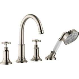 Mélangeur 4 trous pour montage sur bord de carrelage nickel brossé|Hansgrohe-HA316544820