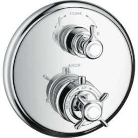 Set de finition mit therm encastré avec robinet d'arrêt et inverseur, chromé|Hansgrohe-HA316820000