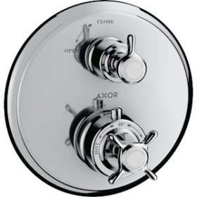 Set de finition Mitigeur thermostatique encastré avec robinet d'arrêt, chromé|Hansgrohe-HA316800000