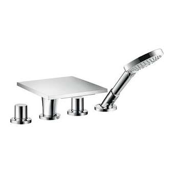 Set de finition 4 trous pour montage sur plage de carrelage chromé|Hansgrohe-HA318453000