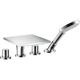 Set de finition 4 trous pour montage sur plage de carrelage chromé|Hansgrohe-HA318453000
