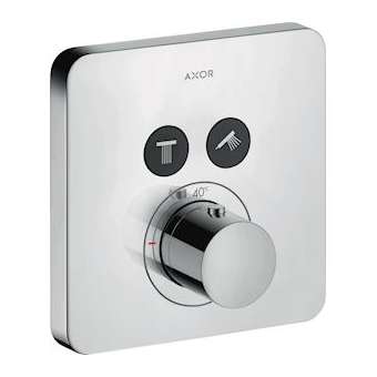 Set finition mitigeur therm ShowerSelect SoftCube encastré avec 2 sorties chr|Hansgrohe-HA336707000
