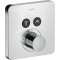 Set finition mitigeur therm ShowerSelect SoftCube encastré avec 2 sorties chr|Hansgrohe-HA336707000