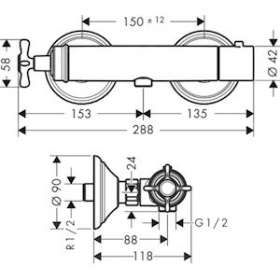 Mitigeur thermostatique douche laiton poli|Hansgrohe-HA316261930