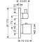 Set finition mitigeur thermostatique encastré, robinet d'arrêt, laiton poli