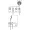 Set fin. mél bain/douche 3 trous enc poignées croisillons, rosaces chromé poli