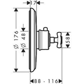 Set de finition pour mitigeur thermostatique encastré bronze poli|Hansgrohe-HA316810130