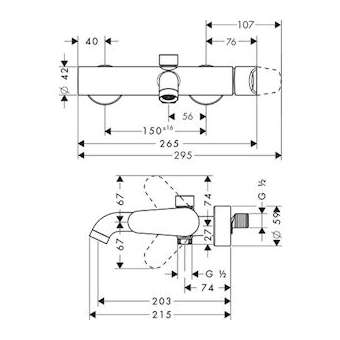 Mitigeur bain/douche laiton poli|Hansgrohe-HA334420930