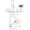 Set fin. mél 4 trous montage plage de carrelage, avec rosaces chromé brossé|Hansgrohe-HA334454260