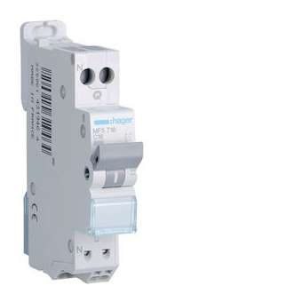 Disjoncteur 1P+N 3kA C-16A connexion SanVis 1 Module|Hager-HAGMFS716