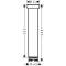 Rallonge 230 mm pour bras de douche plafond chromé brossé