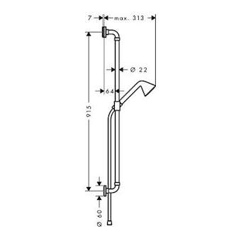 Set de douche Axor designed by Front laiton poli|Hansgrohe-HA326023930