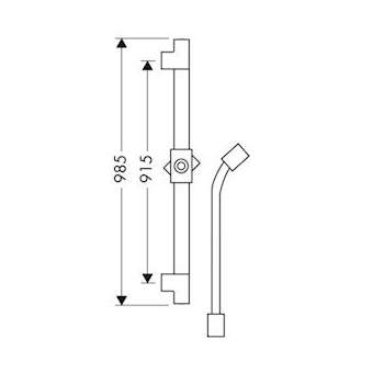 Barre de douche bronze poli|Hansgrohe-HA327830130