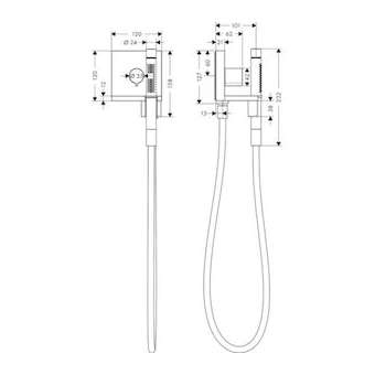 Module douchette à main Set de finition laiton poli|Hansgrohe-HA310651930