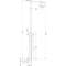 Colonne de douche thermostatique, douche de tête galette D 240 mm chromé poli