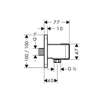 Fixfit Porter SoftCube chromé poli|Hansgrohe-HA311626020