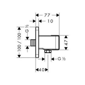 Fixfit Porter SoftCube chromé poli|Hansgrohe-HA311626020