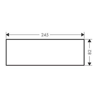 Plaque 245 métal nickel poli|Hansgrohe-HA347904830