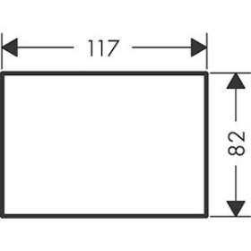 Plaque 150 métal chromé brossé|Hansgrohe-HA347905260