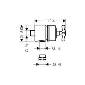 Fixfit Stop poignée croisillon bronze poli|Hansgrohe-HA316882130