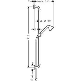 Set de douche Axor designed by Front chromé brossé|Hansgrohe-HA326023260