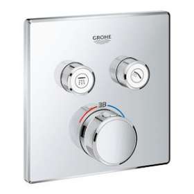 Thermostatique installation encastrée 2 sorties Grohtherm SmartControl Chromé|Grohe-GO229124000