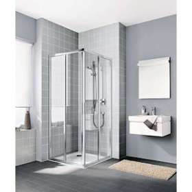 Paroi 1/2 angle coulissante CADA XS CCE2R L120 2M argent poli v.clair|Roth france-OTH1403028634