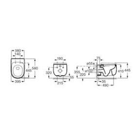 beyond cuvette suspendue rimless café|Roca france-ROAA3460B7660
