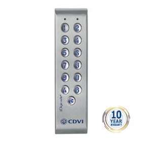 Clavier codé Digicode fin inox -100 codes 2 relais 12 à 48 V DC|CDVI-CDAPROFIL100EINT