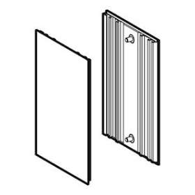 Habillage latéral en bas Geberit Monolith lavabo: Aluminium brossé|Geberit-GBR242.731.TA.1
