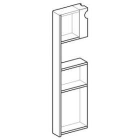 Tiroir gauche Geberit Monolith lavabo: Aluminium brossé|Geberit-GBR242.733.TA.1