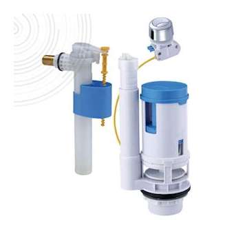 Mécanisme complet WC - Soupape à double poussoir à câble + Robinet flotteur|Ayor Water and Heating Solutions-SHE304010704
