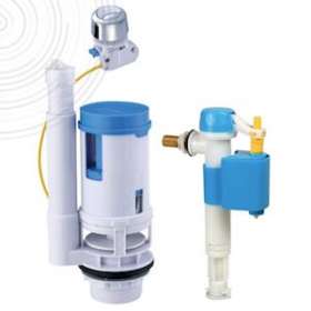 Mécanisme complet WC - Soupape à double poussoir à câble + Robinet flotteur|Ayor Water and Heating Solutions-SHE304010902