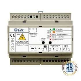 Alimentation secourable 12V DC - 5A - Rail DIN - 6 modules - Leds et relais|CDVI-CDAADC612S