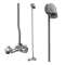 Alpa monobloc mitigeur douche monocommande N BC raccord excentriques pomme fixe
