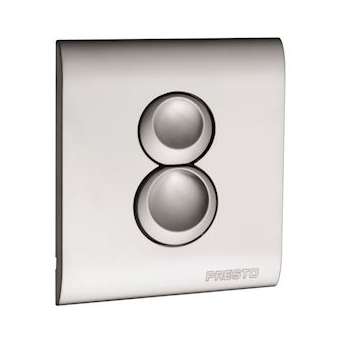 Commande pneumatique seule chromée mat pour bâti-support avec réservoir|Presto-PSR18627