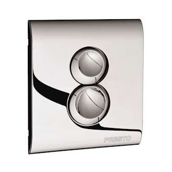 Commande pneumatique seule chromée brillant pour bâti-support avec réservoir|Presto-PSR18626