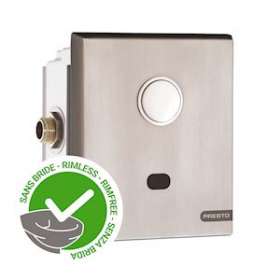 Robinet chasse encastré P7100XL N ECO, inox, secteur, 2l-4l, pour WC sans bride|Presto-PSR55418SB