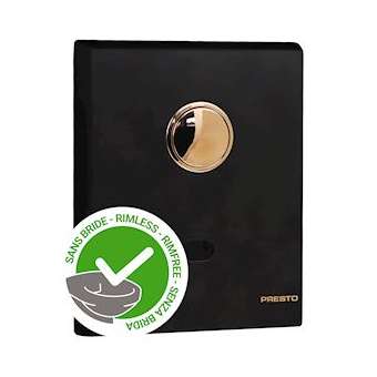 Robinet de chasse encastré P7100XL N, noir, secteur, 4l-6l, pour WC sans bride|Presto-PSR55476SB